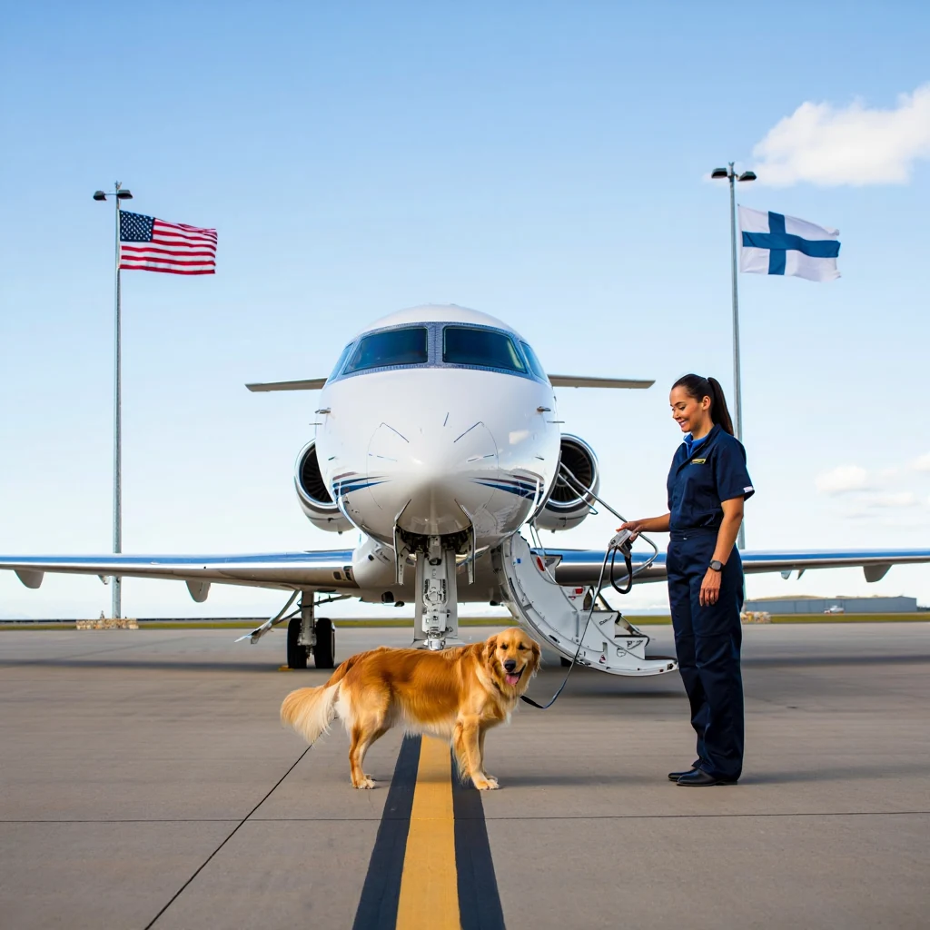 Private Jet Pet Transport USA to Finland - Image