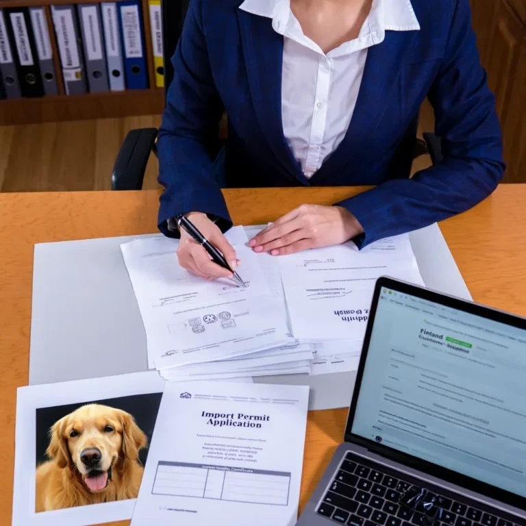 Expert customs and documentation assistance for usa to finland dogs
